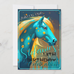 Espíritu colorido Pony 25 Invitación de cumpleaños