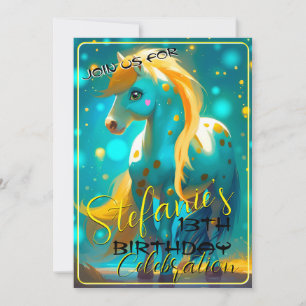 Espíritu colorido Pony 26 Invitación de cumpleaños