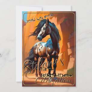 Espíritu colorido Pony 65 Invitación de cumpleaños