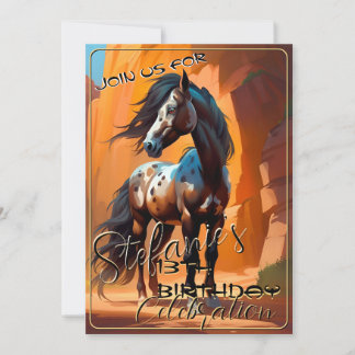Espíritu colorido Pony 65 Invitación de cumpleaños