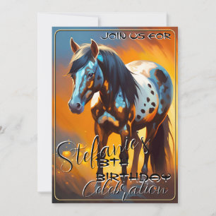 Espíritu colorido Pony 66 Invitación de cumpleaños