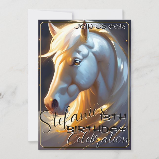 Espíritu colorido Pony 69 Invitación de cumpleaños (Anverso)