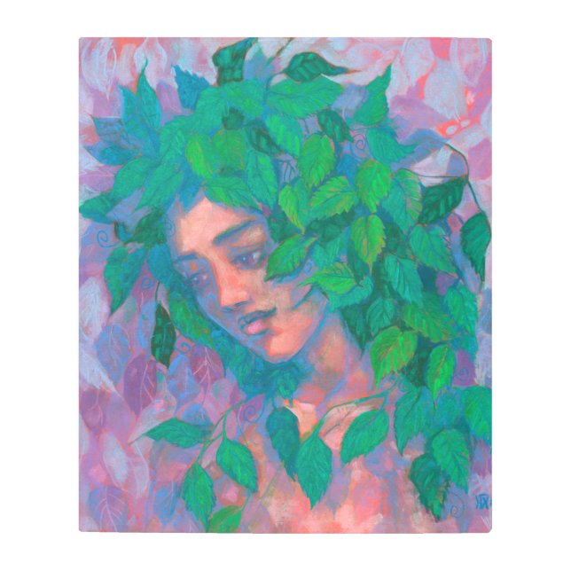 Espíritu de árbol seco verde deja arte de fantasía (Anverso)