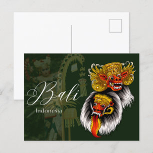 Espíritu de asombrosa tarjeta postal de Barong Bal