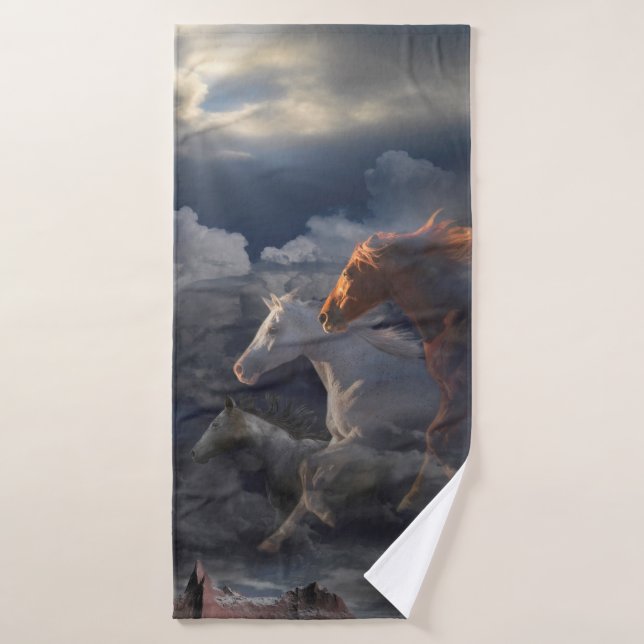 Espíritu de caballo salvaje corre hasta mañana (Toalla de baño)