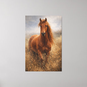 Espíritu de Cobre Caballo Castaño Lienzo Estir