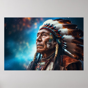Espíritu de guerrero nativo indio Fantástico Arte 