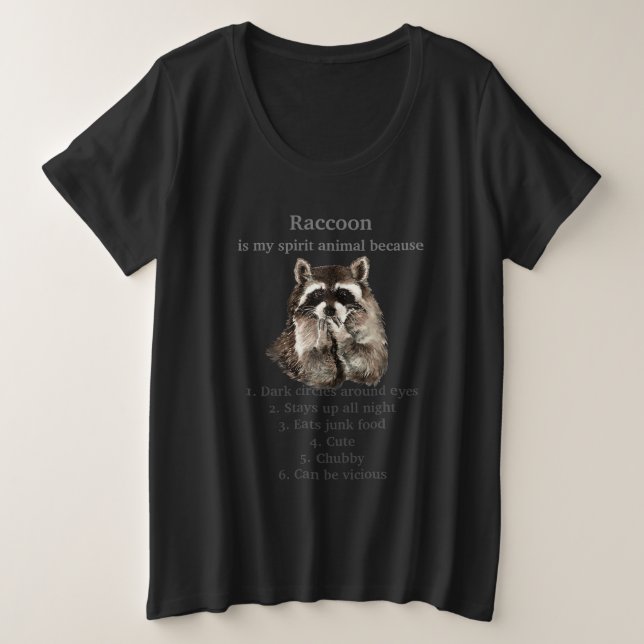 Espíritu de Mapache Divertido Humor (Anverso del diseño)