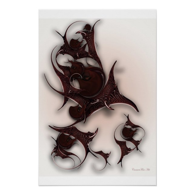 "Espíritu de rosas rojas" Poster brillante (Anverso)