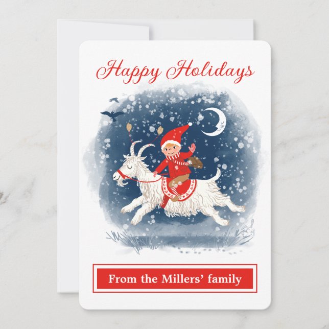 Espíritu de vacaciones divertido paseo en cabra en (Anverso)