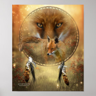 Espíritu Del Poster/Impresión De Arte De Fox Roja