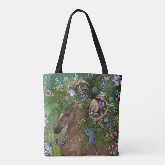 "Espíritu forestal": Bolsa de Tote en verano (Reverso)