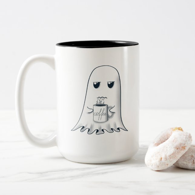 Espíritu gruñón con diseño de tazas de café (Con donut)