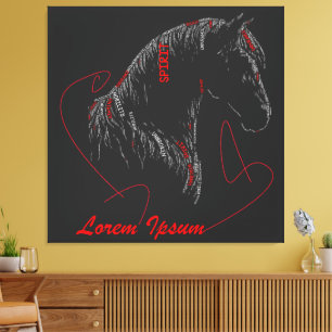 Espíritu Indomable Arte de Tipografía de Caballo