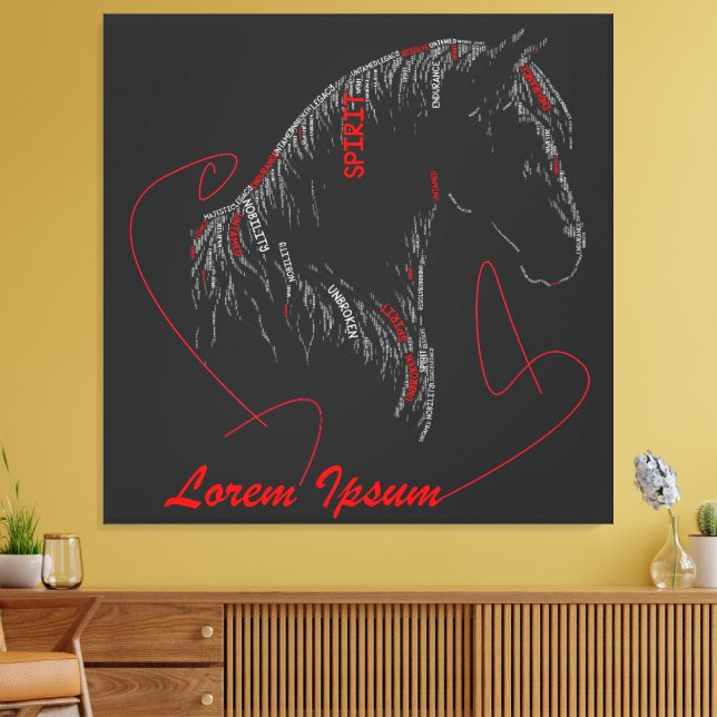 Espíritu Indomable | Arte de Tipografía de Caballo (Insitu (Sala de estar))