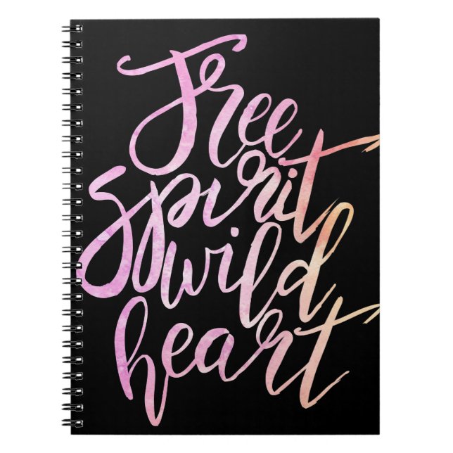 "Espíritu libre, cuaderno inspirador del corazón (Frente)