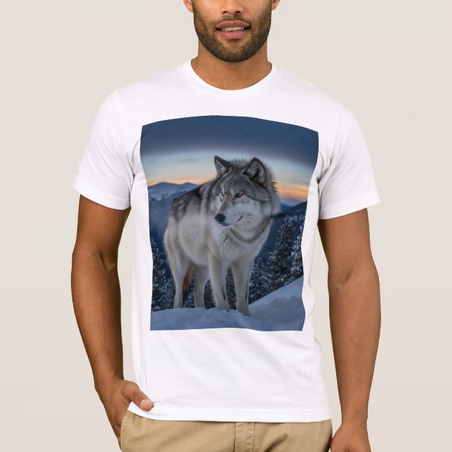 Espíritu lobo - Camiseta gráfica de naturaleza sal (Anverso)