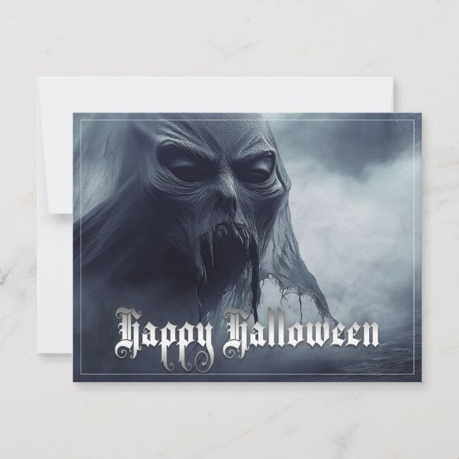 Espíritu negro en un paisaje infernal - Halloween (Anverso)