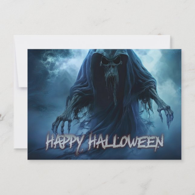 Espíritu negro en un paisaje infernal - Halloween (Anverso)