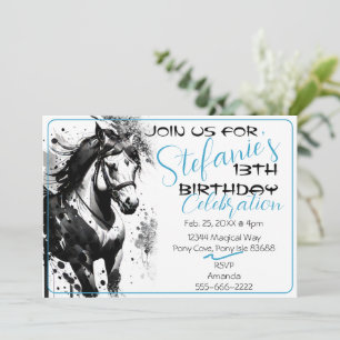 Espíritu Pony 9 Invitación de cumpleaños