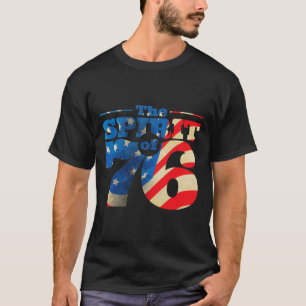 Espíritu Retro De La Camisa Del 76 Del 4 De Julio