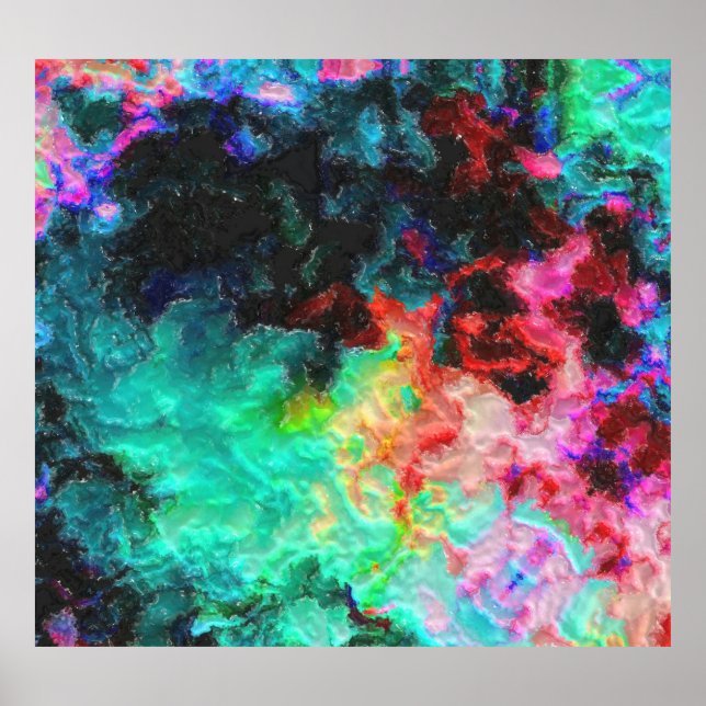 Esplash de color: arte acuarela abstracto (Frente)