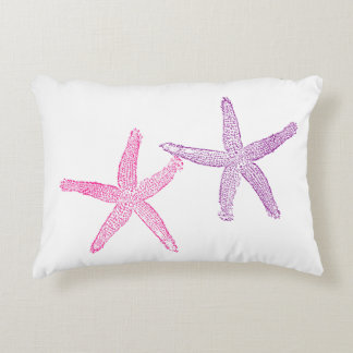 Espléndida almohada rosa y morada de estrella
