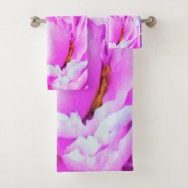 Espléndido detalle de flor de peones rosados doble