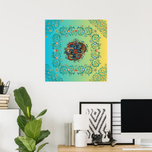 Esplendor Infinito, Arte Floral Verde Mehndi