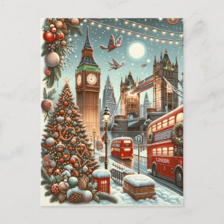 Esplendor Navideño de Londres - Vibrante Tarjeta d