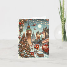 Esplendor Navideño de Londres - Vibrante Tarjeta d