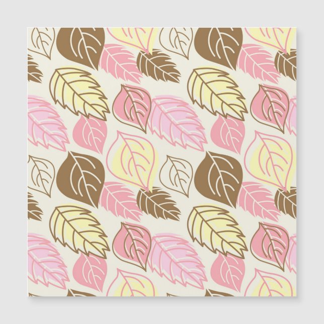 Esplendor Otoño: Patrón de hojas sin foco (Anverso)