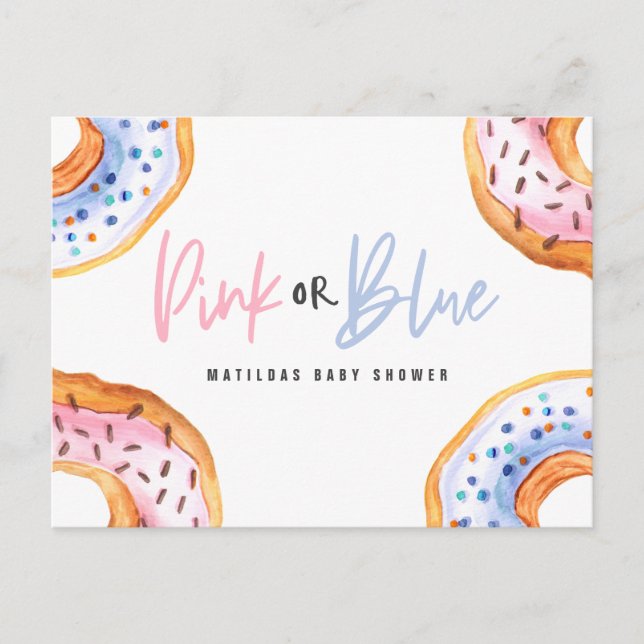 Espolvoreada con amor, donut, invitación de ducha  (Anverso)