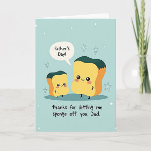 Esponjas tarjeta de día del padre dulce