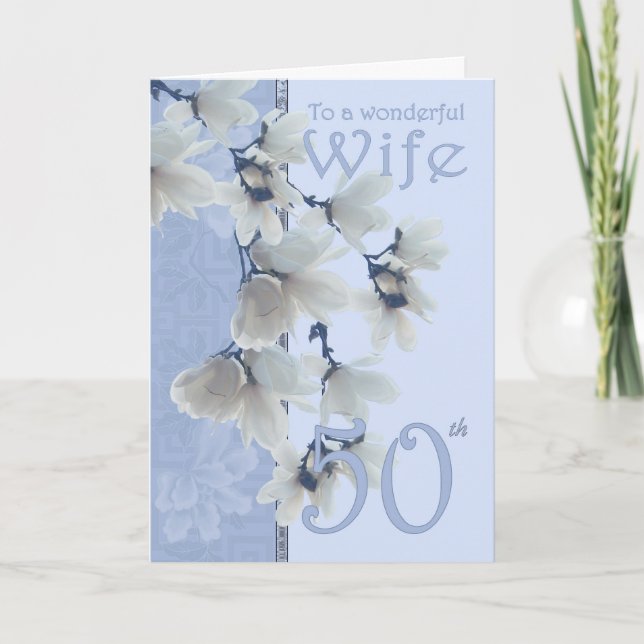Esposa 50 Cumpleaños - Esposa con tarjeta de nacim (Anverso)