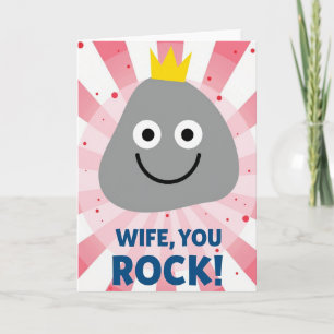 Esposa Alegre Tú Rocas Tarjeta de Piedra