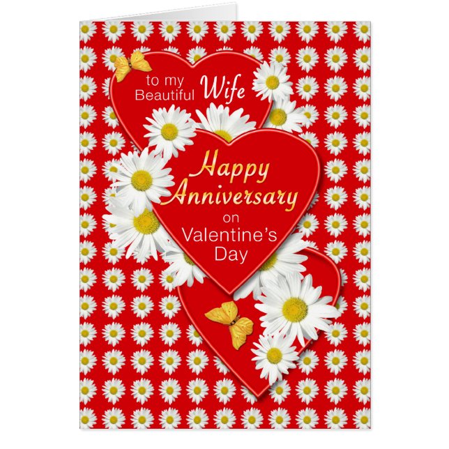 Esposa Anniversay en la tarjeta El día de San Vale (Frente)