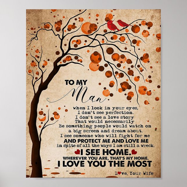 Esposa Arte Para Mi Esposo Veo Casa (Frente)