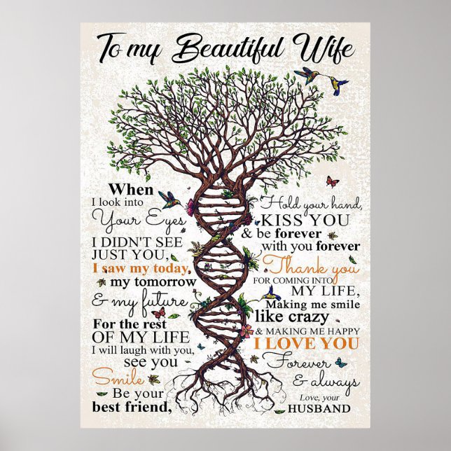 Esposa Arte Para Mi Hermosa Esposa (Frente)