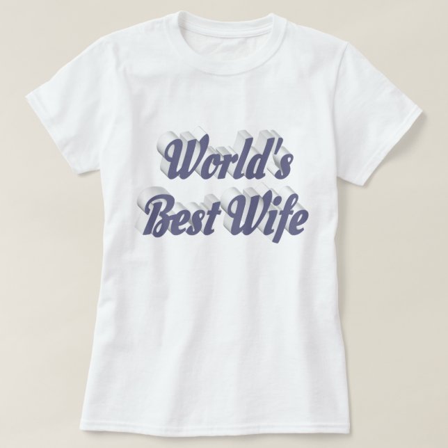 Esposa con camiseta de texto gris (Diseño del anverso)