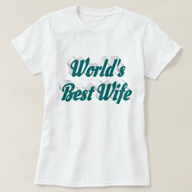 Esposa con camiseta de texto verde (Diseño del anverso)
