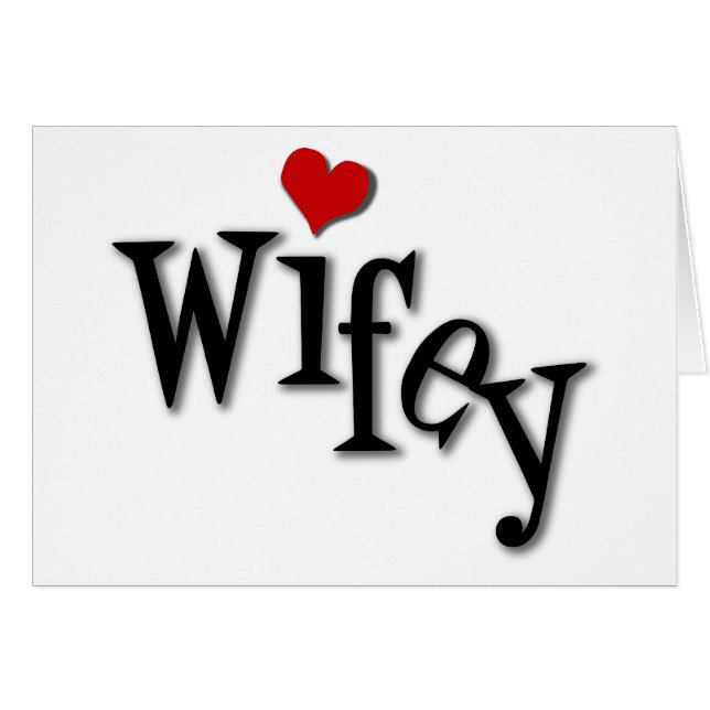 Esposa Con Corazón Rojo Funky (Anverso (Horizontal))