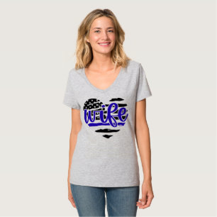 Esposa de la policía camiseta de mujeres de la lín