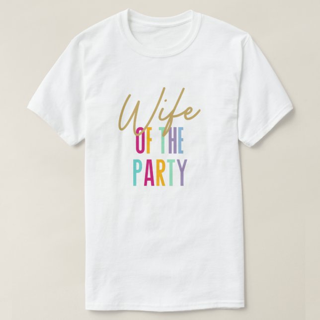 Esposa de los Camisetas de la Fiesta Bachelorette (Diseño del anverso)