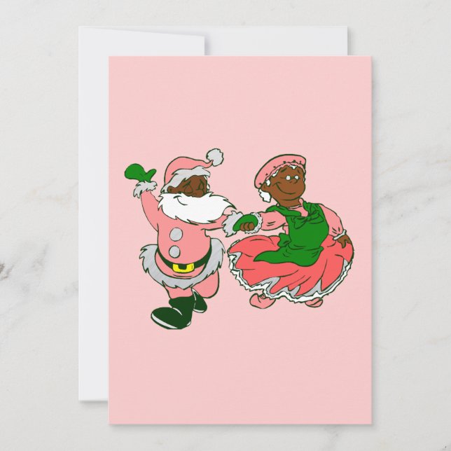 esposa de santa negro navidad rosa (Anverso)