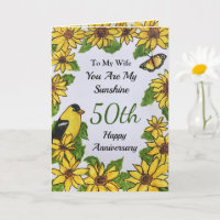 Esposa del 50° Aniversario Eres Mi Tarjeta Sunshin