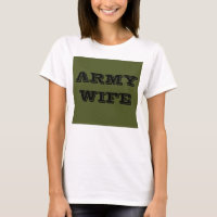 Esposa del ejército de camisetas