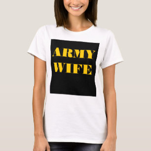 Esposa del ejército de camisetas