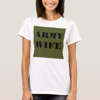 Esposa del ejército de camisetas