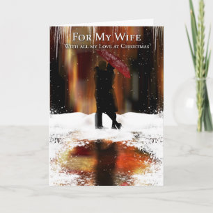 Esposa Elegante Navidad Tarjeta de vacaciones con